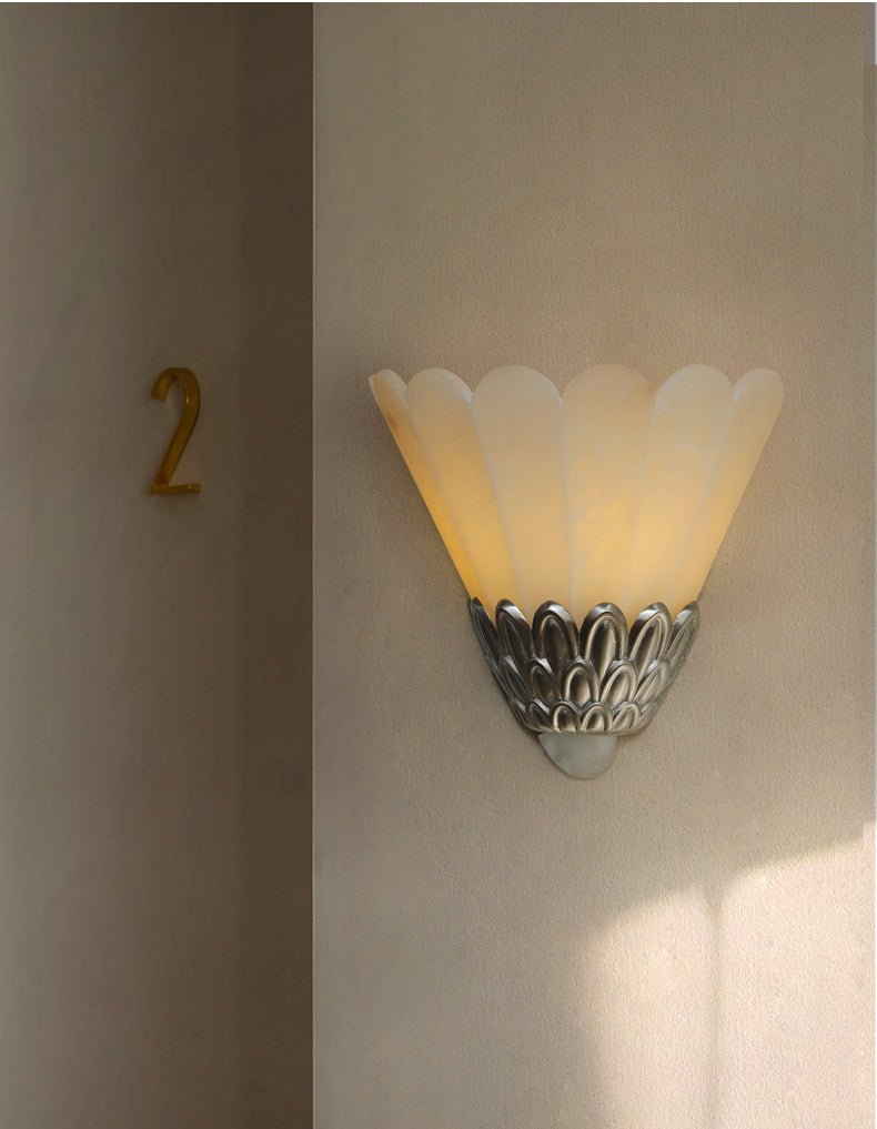 Marbe aplique de pared Vintage alabastro con pétal