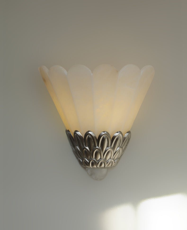 Marbe aplique de pared Vintage alabastro con pétal