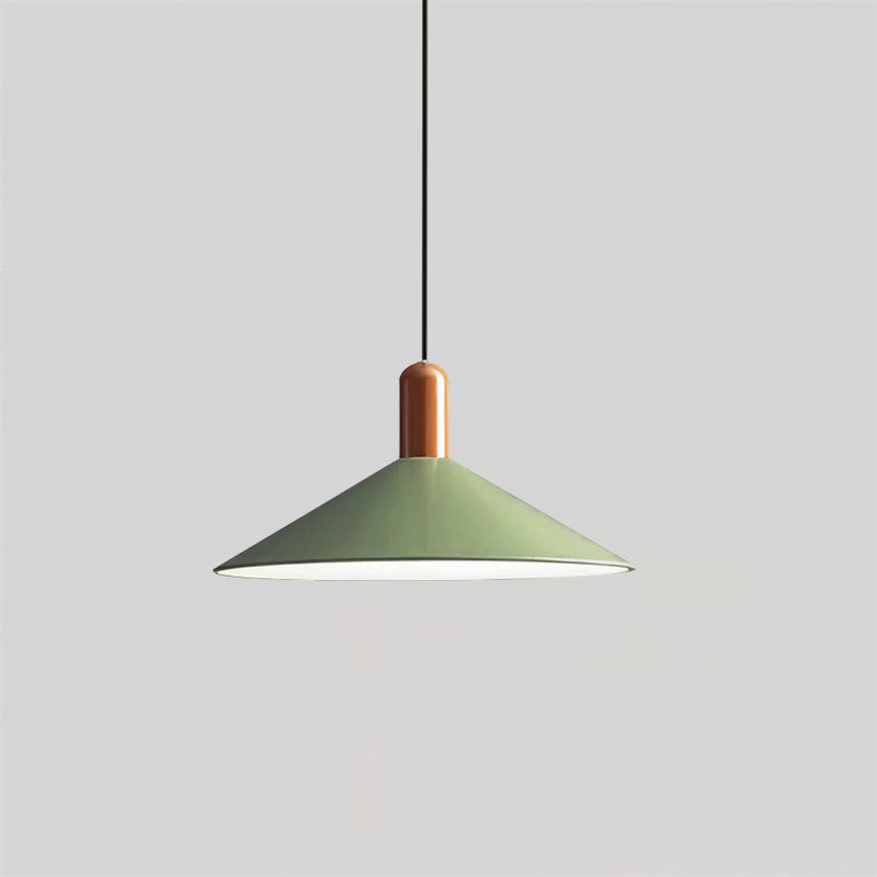 Lámpara colgante LED minimalista cónica para comedor