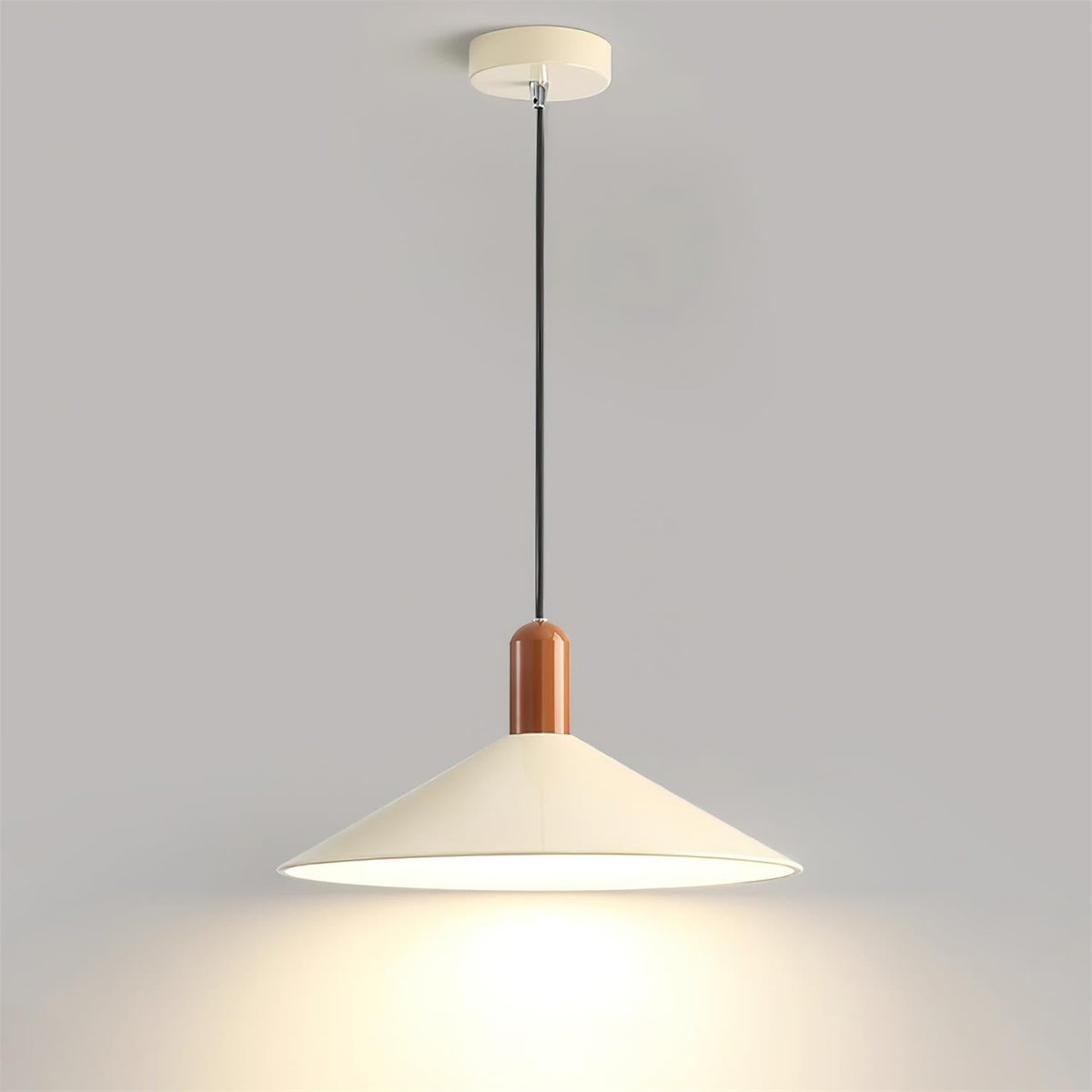 Lámpara colgante LED minimalista cónica para comedor