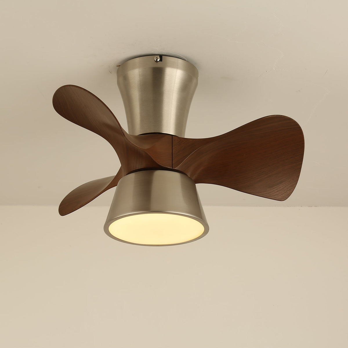 Nera ventilador de techo con luz moderno de madera