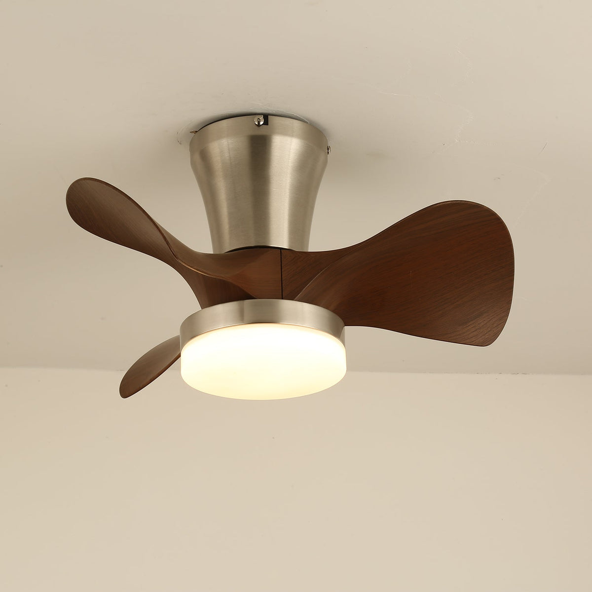 Nera ventilador de techo con luz moderno de madera