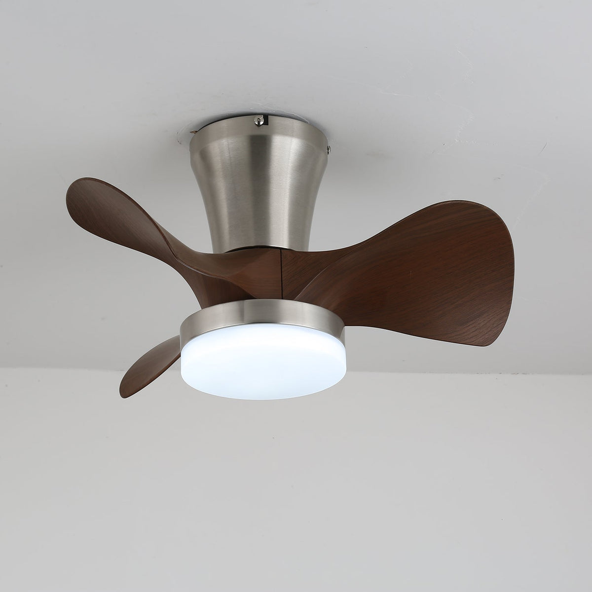 Nera ventilador de techo con luz moderno de madera