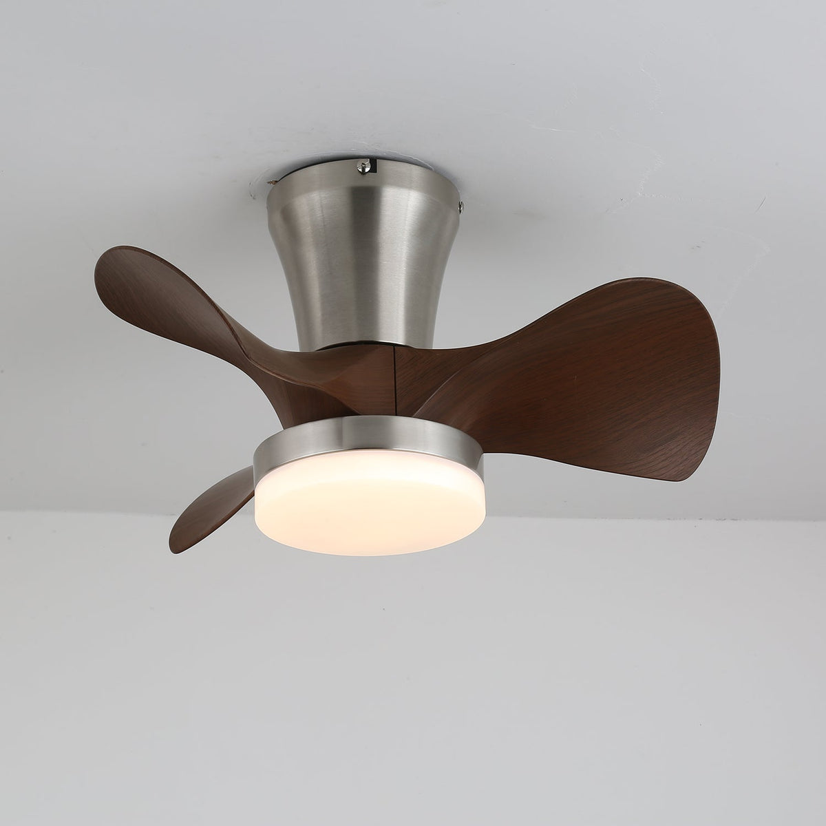 Nera ventilador de techo con luz moderno de madera