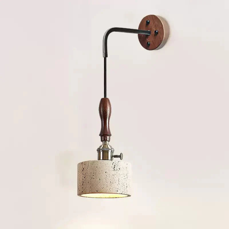Sven aplique de pared moderno amarillo de travertino
