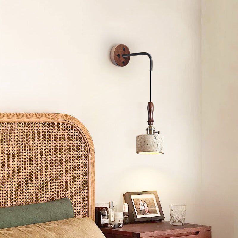 Sven aplique de pared moderno amarillo de travertino