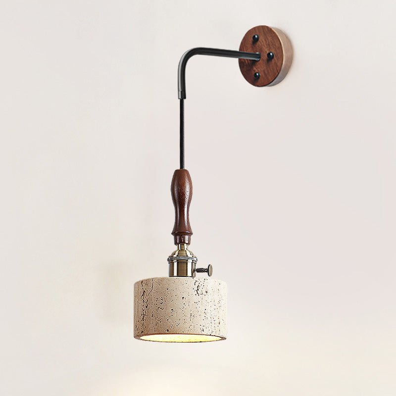 Sven aplique de pared moderno amarillo de travertino