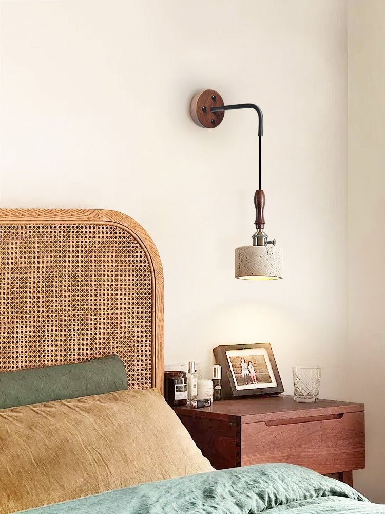 Sven aplique de pared moderno amarillo de travertino