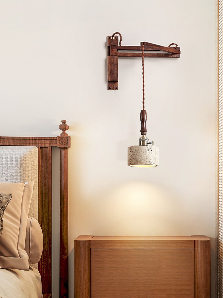 Sven aplique de pared moderno amarillo de travertino