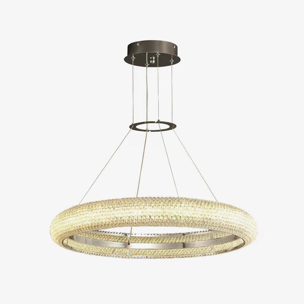 Vazorora lámpara de araña moderna minimalista con anillo de cristal