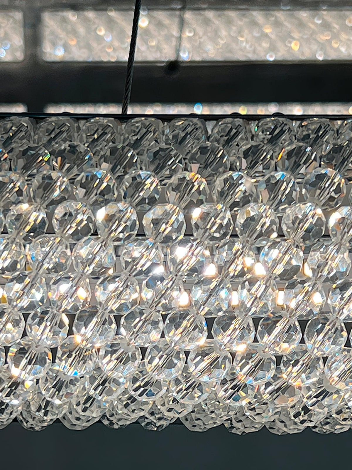 Vazorora lámpara de araña moderna minimalista con anillo de cristal