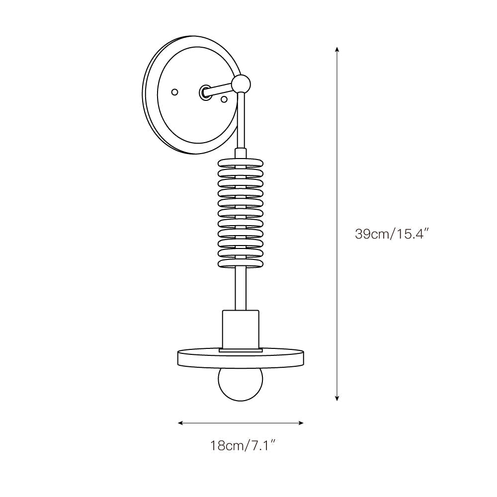 Aevuvys aplique de pared único con diseño de mármol