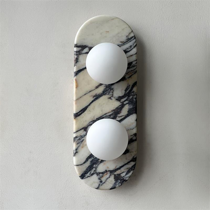 Eirenise aplique de pared Elegancia vidrio mármol Único
