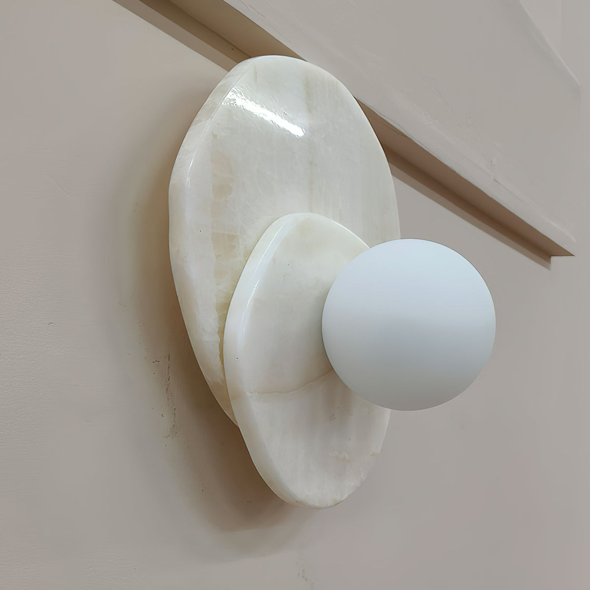 Alorarae aplique de pared alabastro orgánico