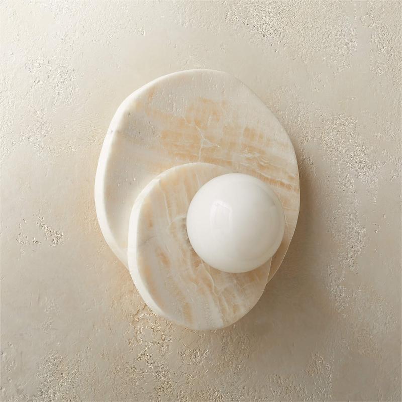 Astr aplique de pared moderno minimalista único de piedra y vidrio