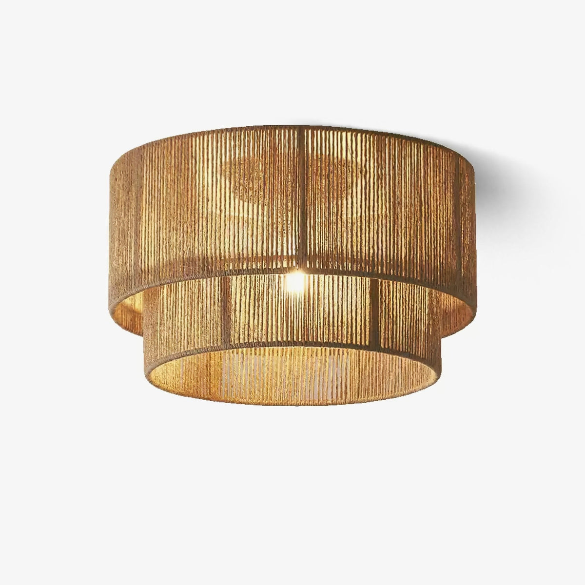 Cevynara lámpara de techo elegancia con cuerda trenzada natural