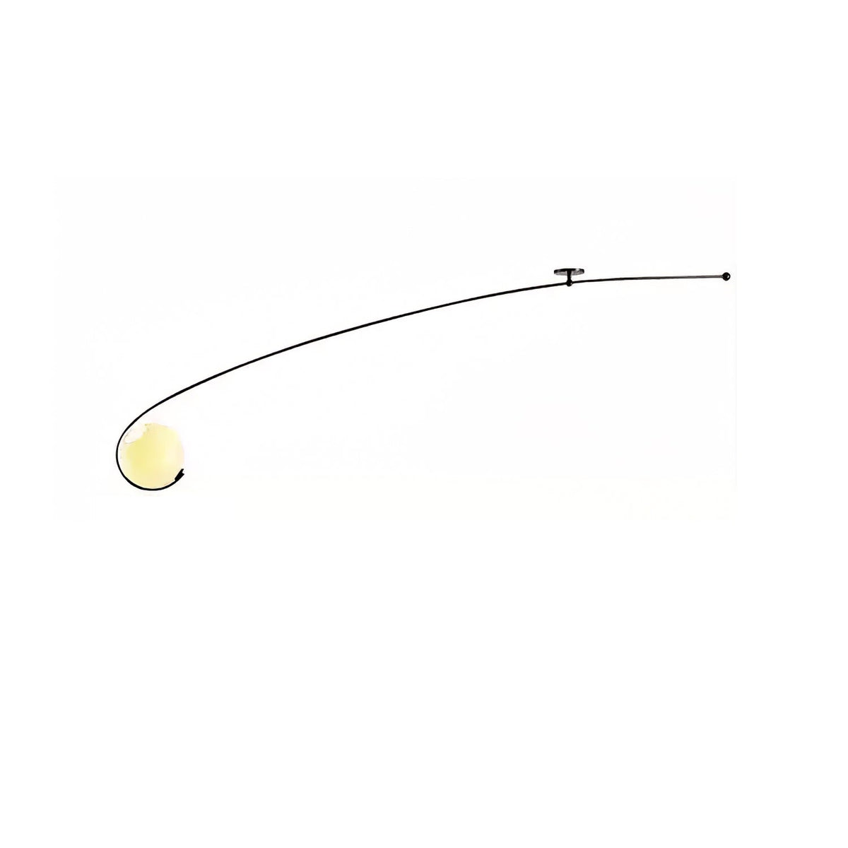 Elsoris lámpara de techo moderna y minimalista con curva en vidrio