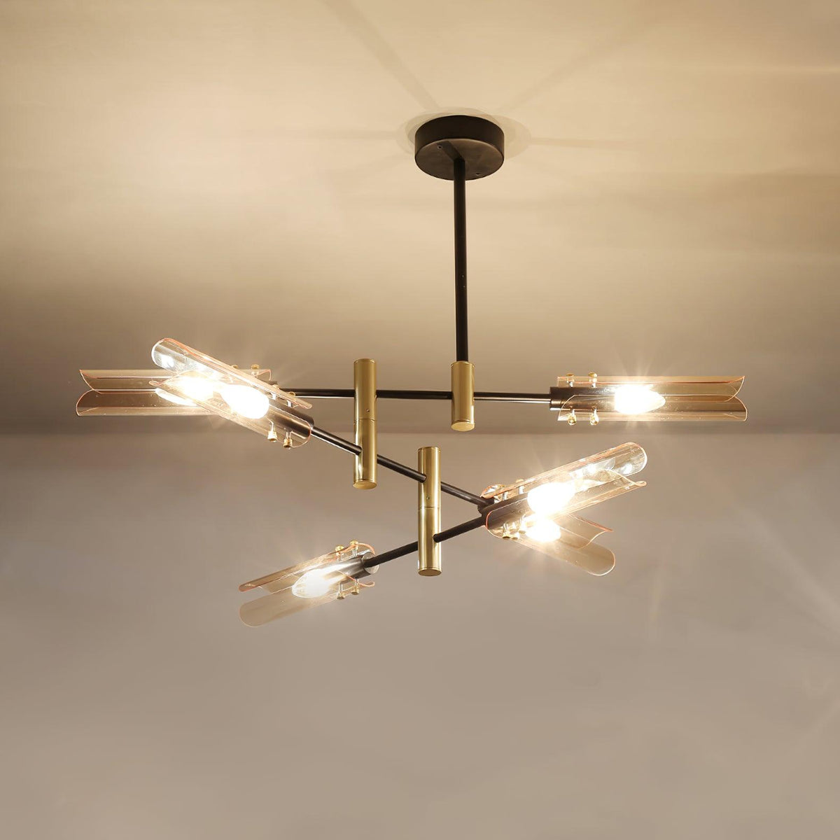 Eloz lámpara de araña doble 6-Luz moderna