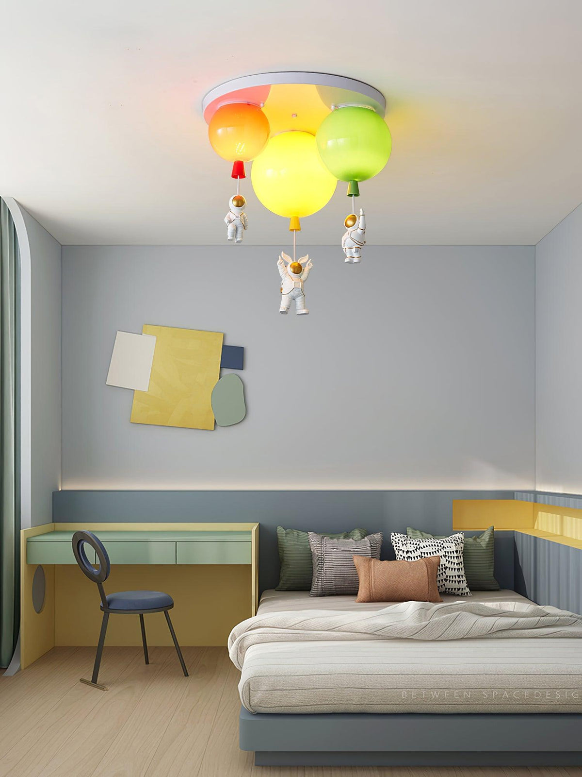 Lumanelle lámpara de techo Astronaut Glossy Balloon para habitación infantil