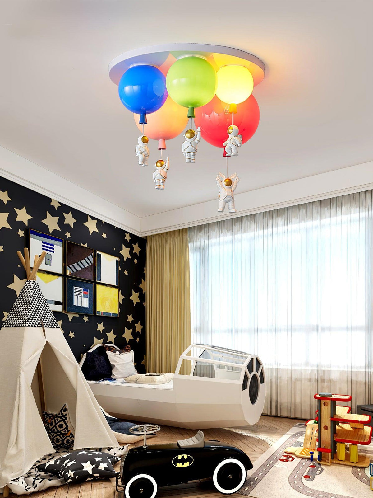 Lumanelle lámpara de techo Astronaut Glossy Balloon para habitación infantil