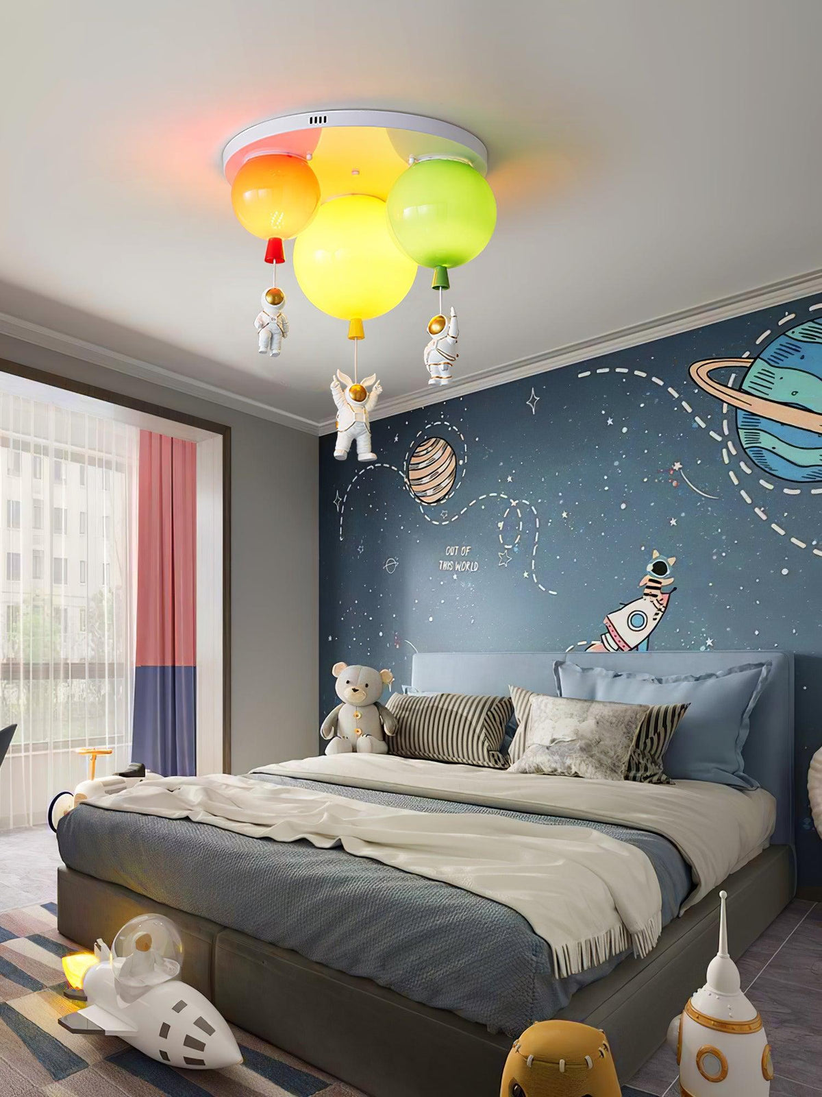 Lumanelle lámpara de techo Astronaut Glossy Balloon para habitación infantil