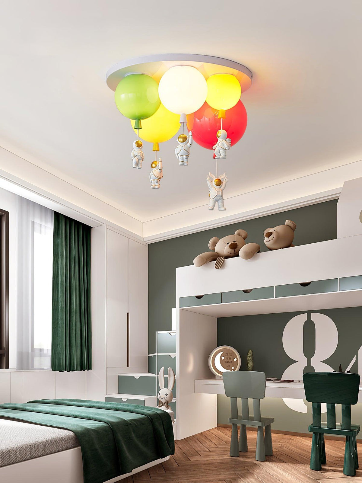 Lumanelle lámpara de techo Astronaut Glossy Balloon para habitación infantil