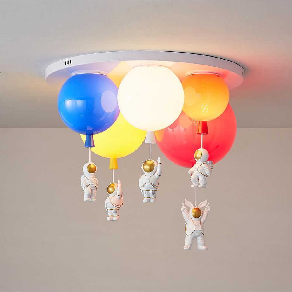 Lumanelle lámpara de techo Astronaut Glossy Balloon para habitación infantil