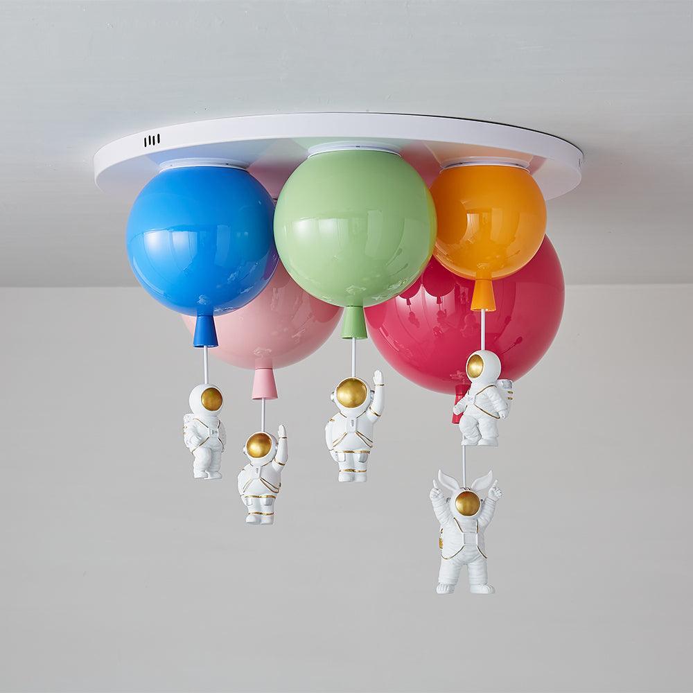 Lumanelle lámpara de techo Astronaut Glossy Balloon para habitación infantil