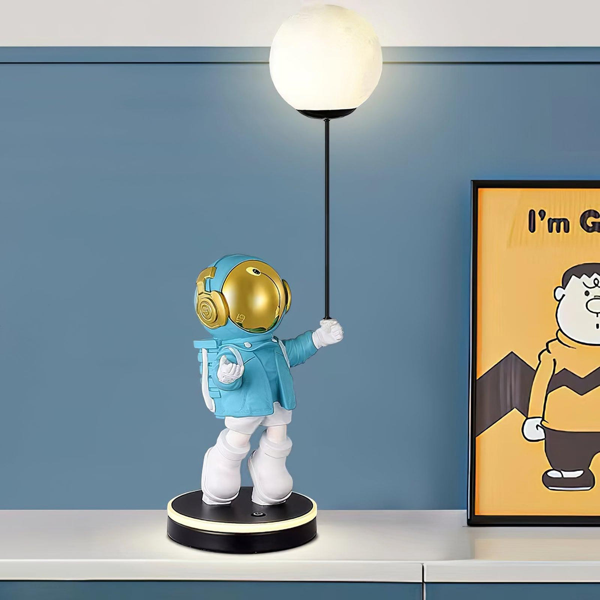 Stellar lámpara de mesa Astronauta y Planeta