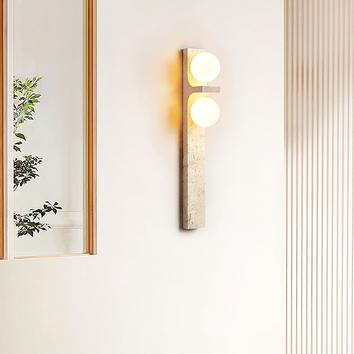 Eirikuvys aplique de pared moderno minimalista de travertino