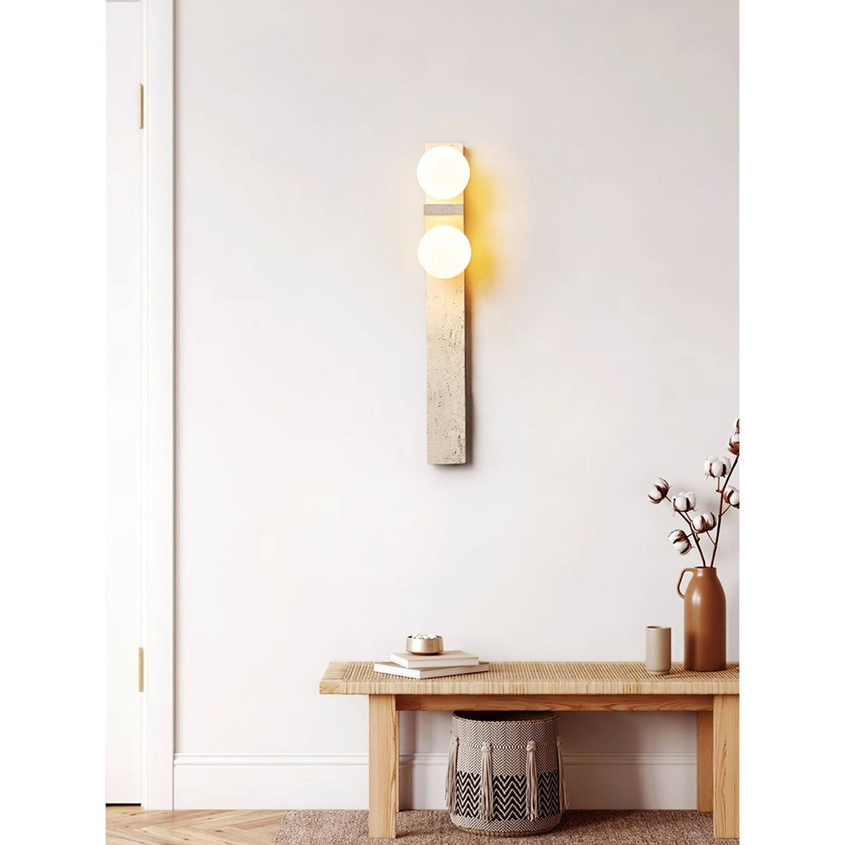 Eirikuvys aplique de pared moderno minimalista de travertino