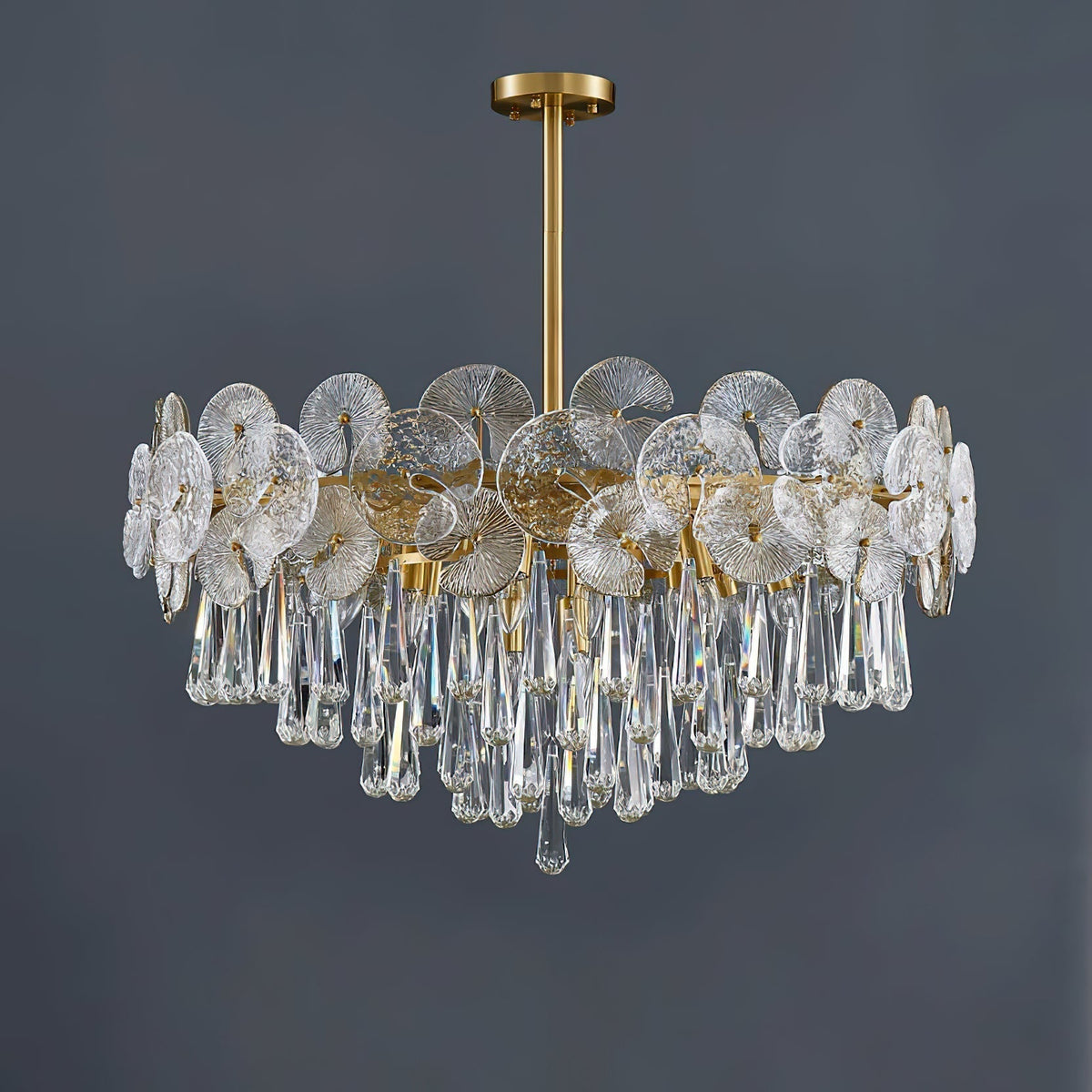 Caeluvyo lámpara de araña postmoderna de lujo con elegancia y decoración de cristal