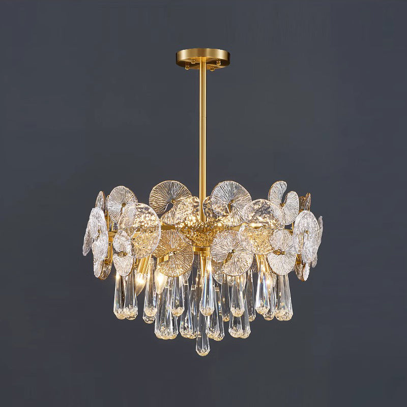 Caeluvyo lámpara de araña postmoderna de lujo con elegancia y decoración de cristal