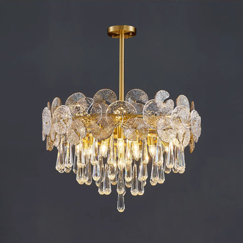 Caeluvyo lámpara de araña postmoderna de lujo con elegancia y decoración de cristal