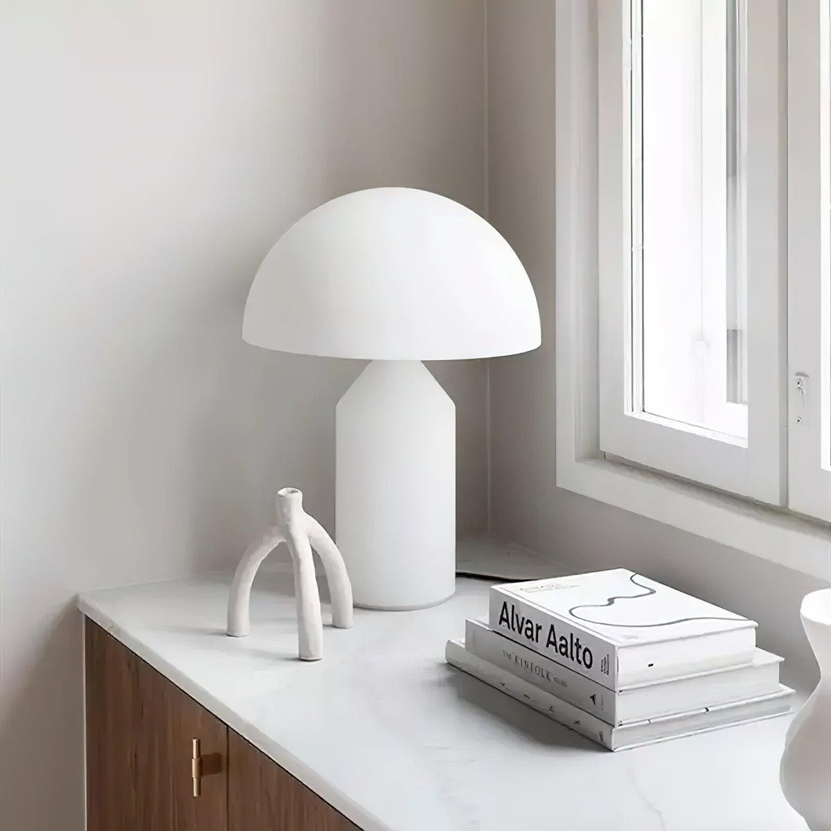 Hesrin lámpara de mesa artística de vidrio