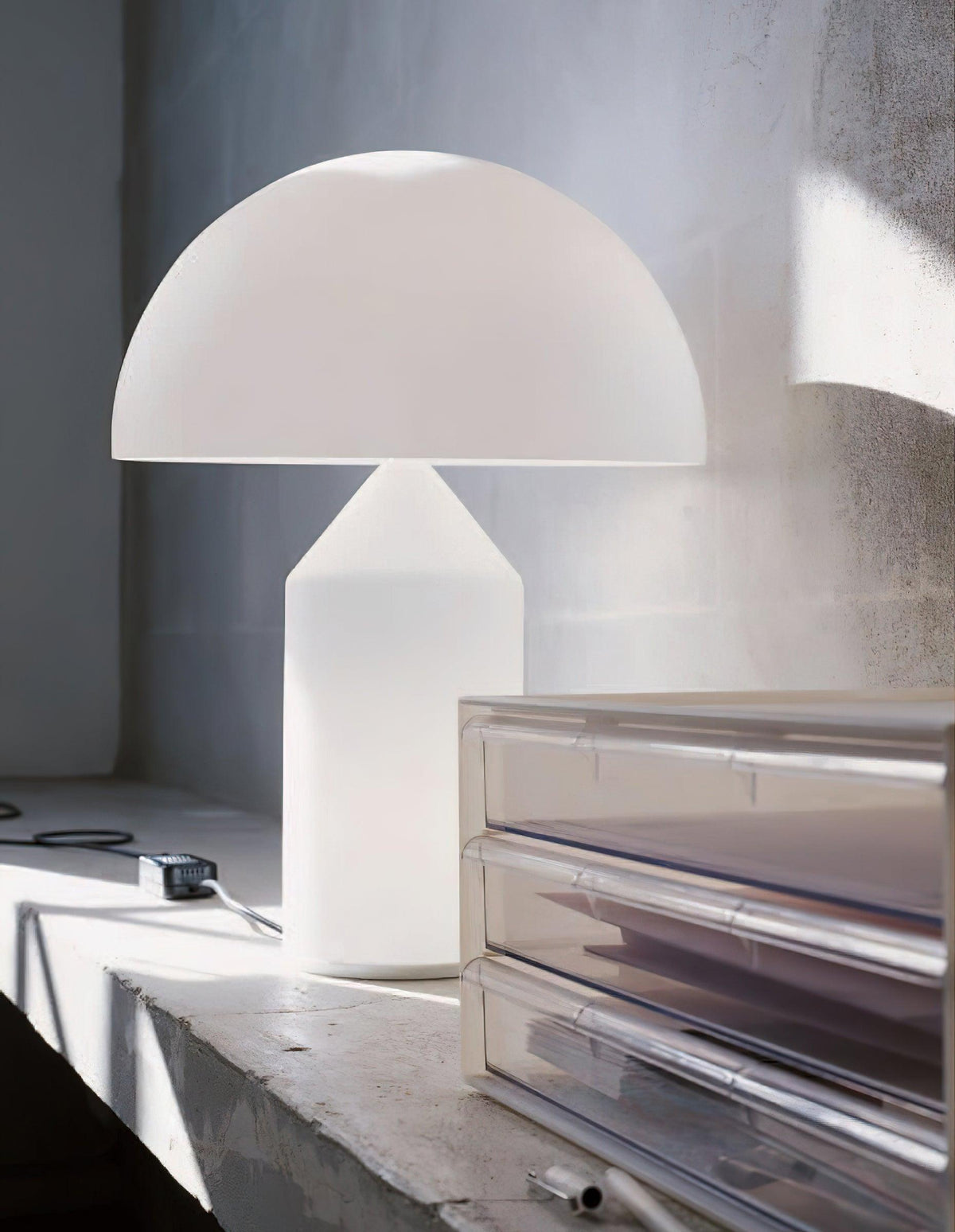 Hesrin lámpara de mesa artística de vidrio