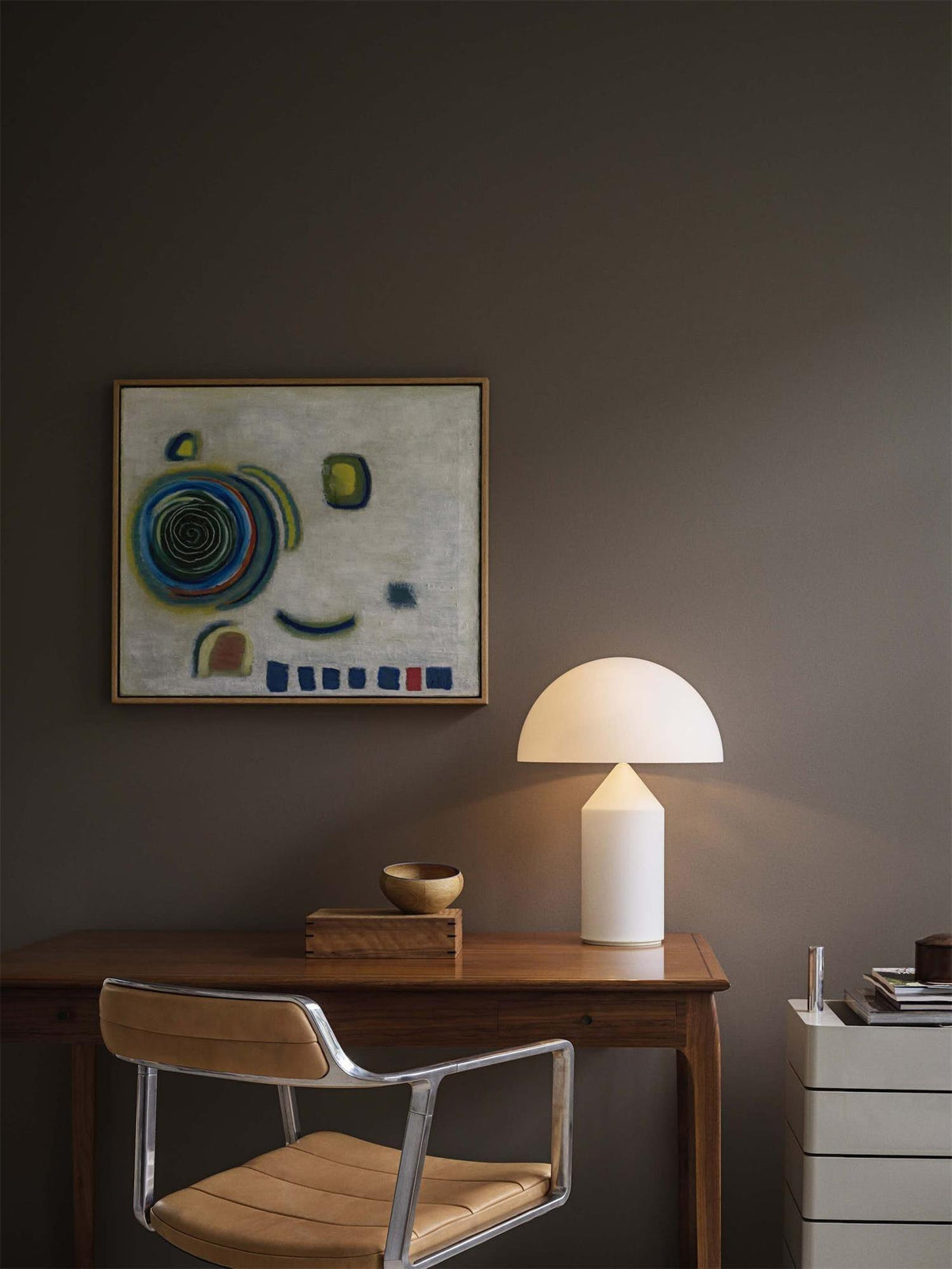 Hesrin lámpara de mesa artística de vidrio