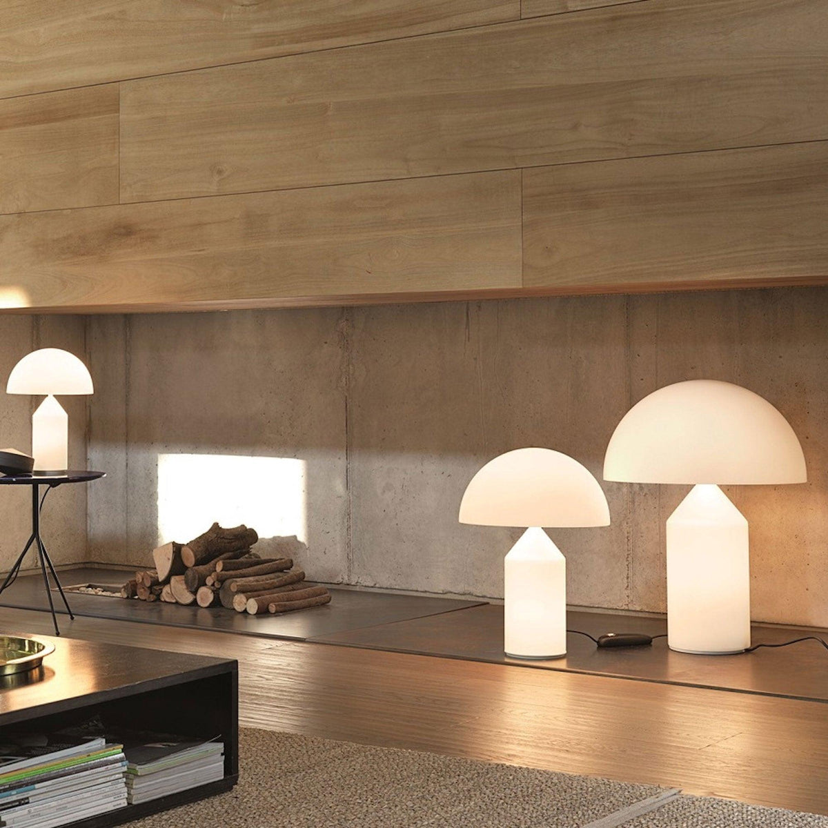 Hesrin lámpara de mesa artística de vidrio