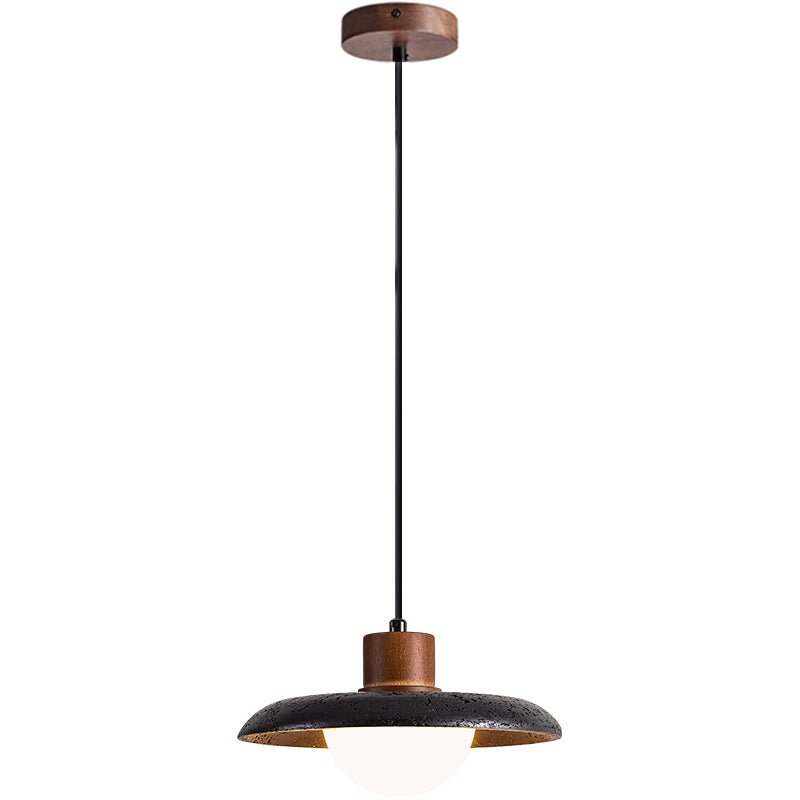 Zenk lámpara colgante de cúpula en travertino negro