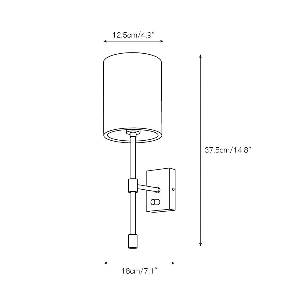 Eirikuvyo aplique de pared moderno minimalista de metal y tela