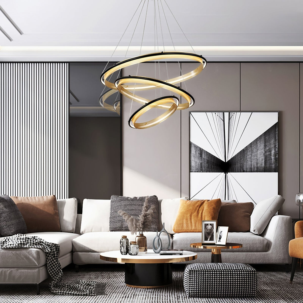 Himinuvyo lámpara de araña moderna minimalista con LED