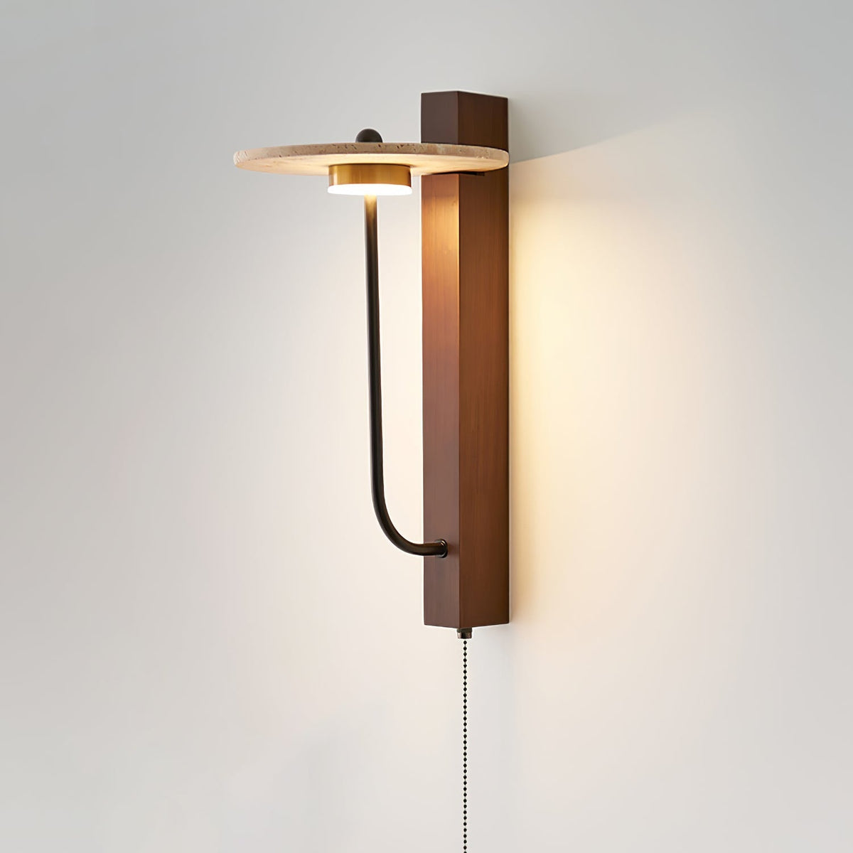 Viphayra aplique de pared con brazo articulado en travertino