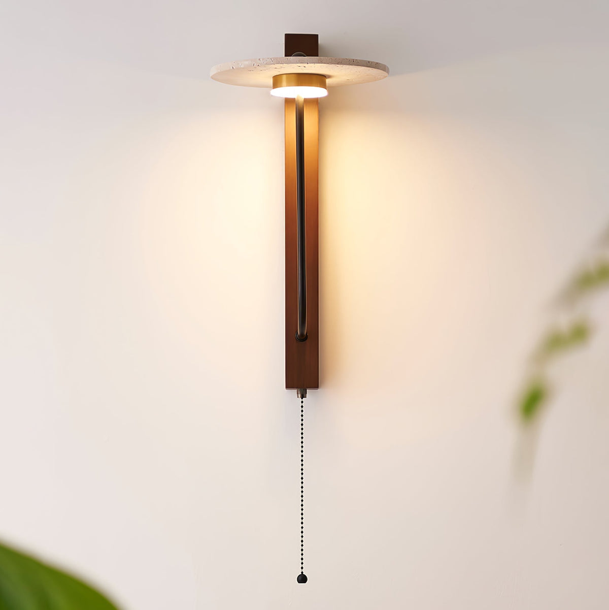 Viphayra aplique de pared con brazo articulado en travertino