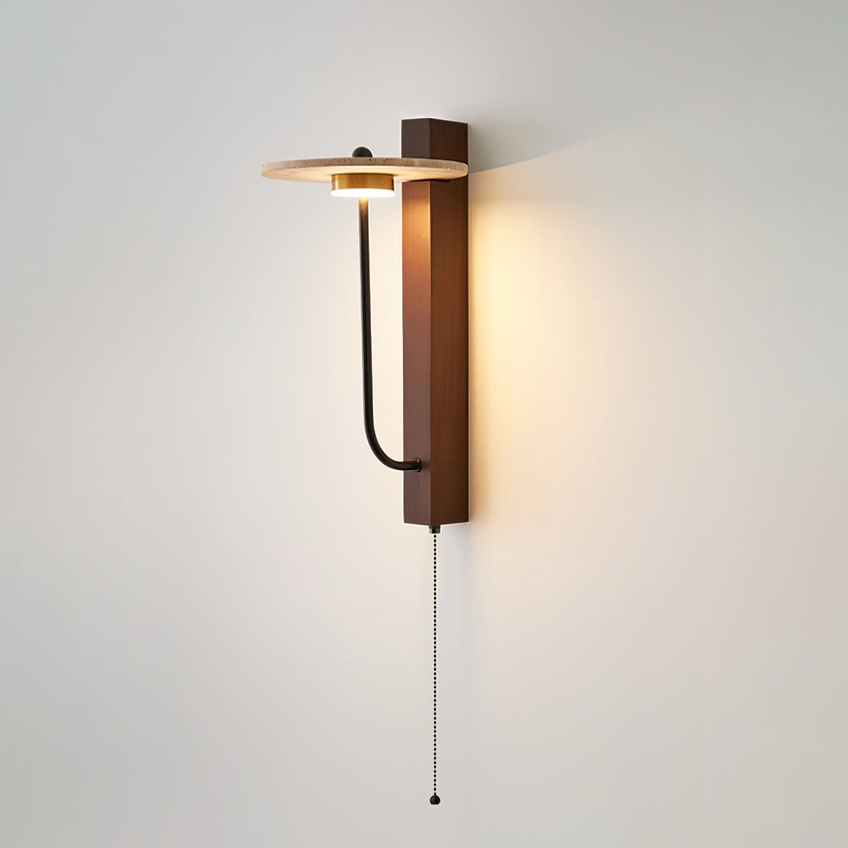 Viphayra aplique de pared con brazo articulado en travertino