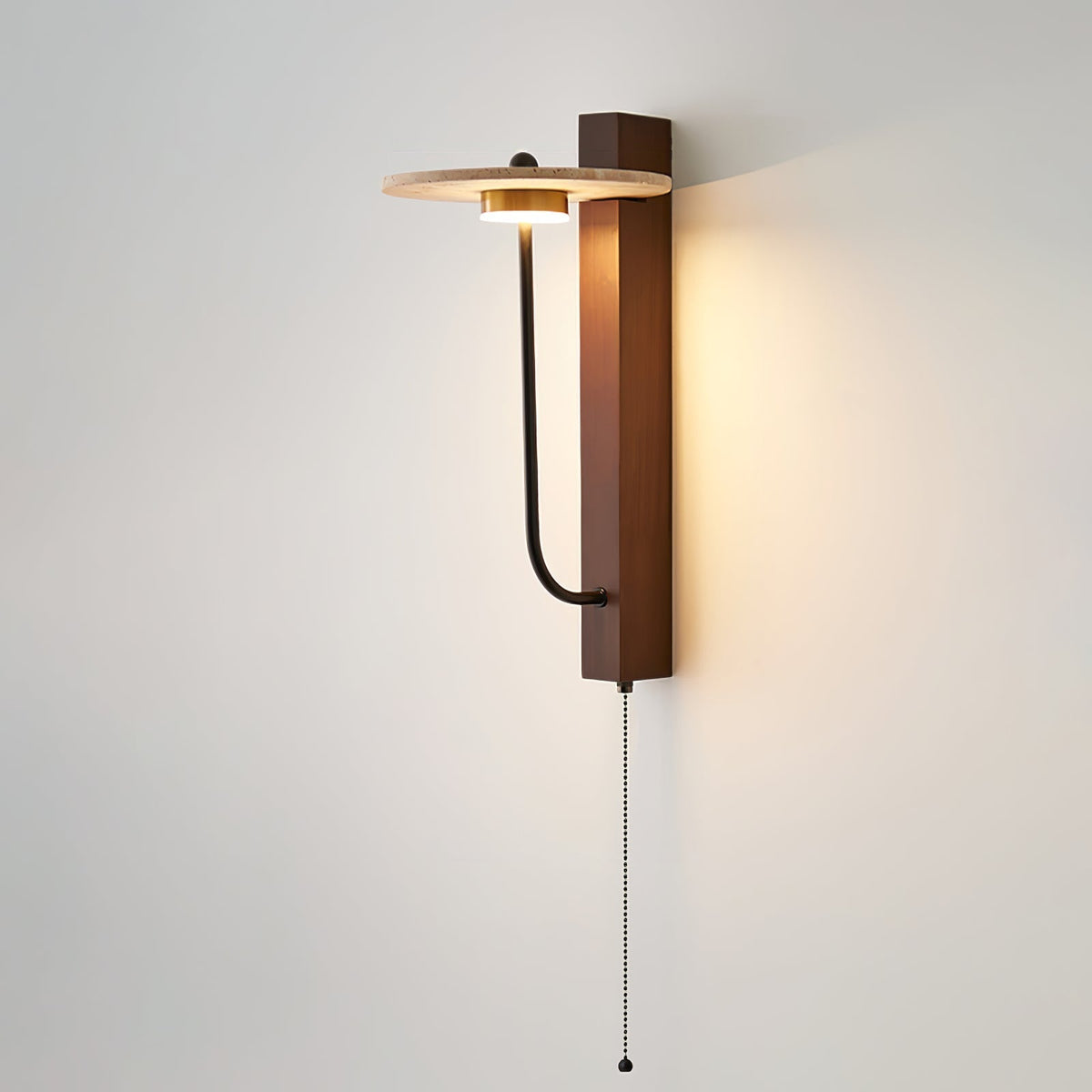 Viphayra aplique de pared con brazo articulado en travertino