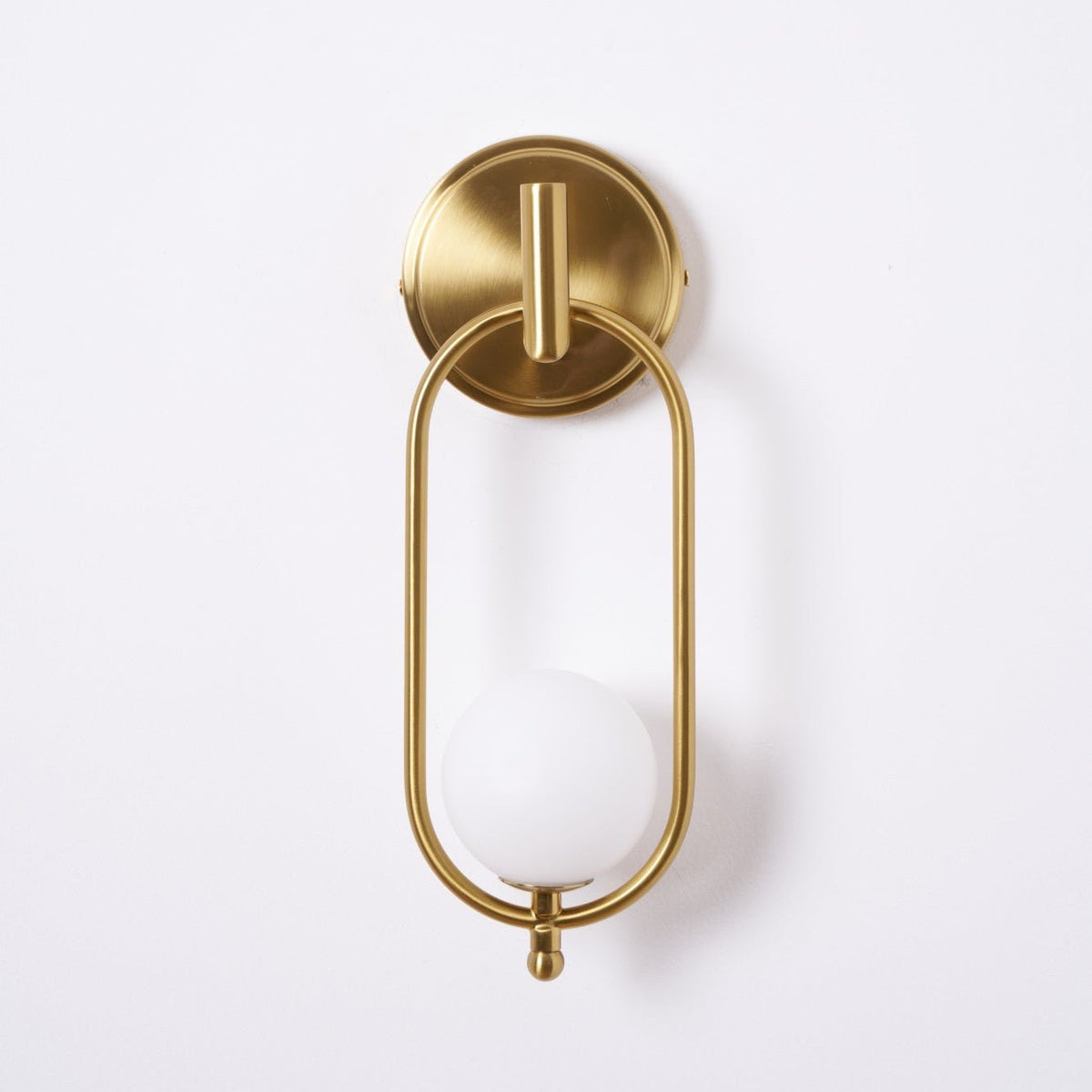 Cumirisra aplique de pared moderno minimalista de latón con pantalla de vidrio