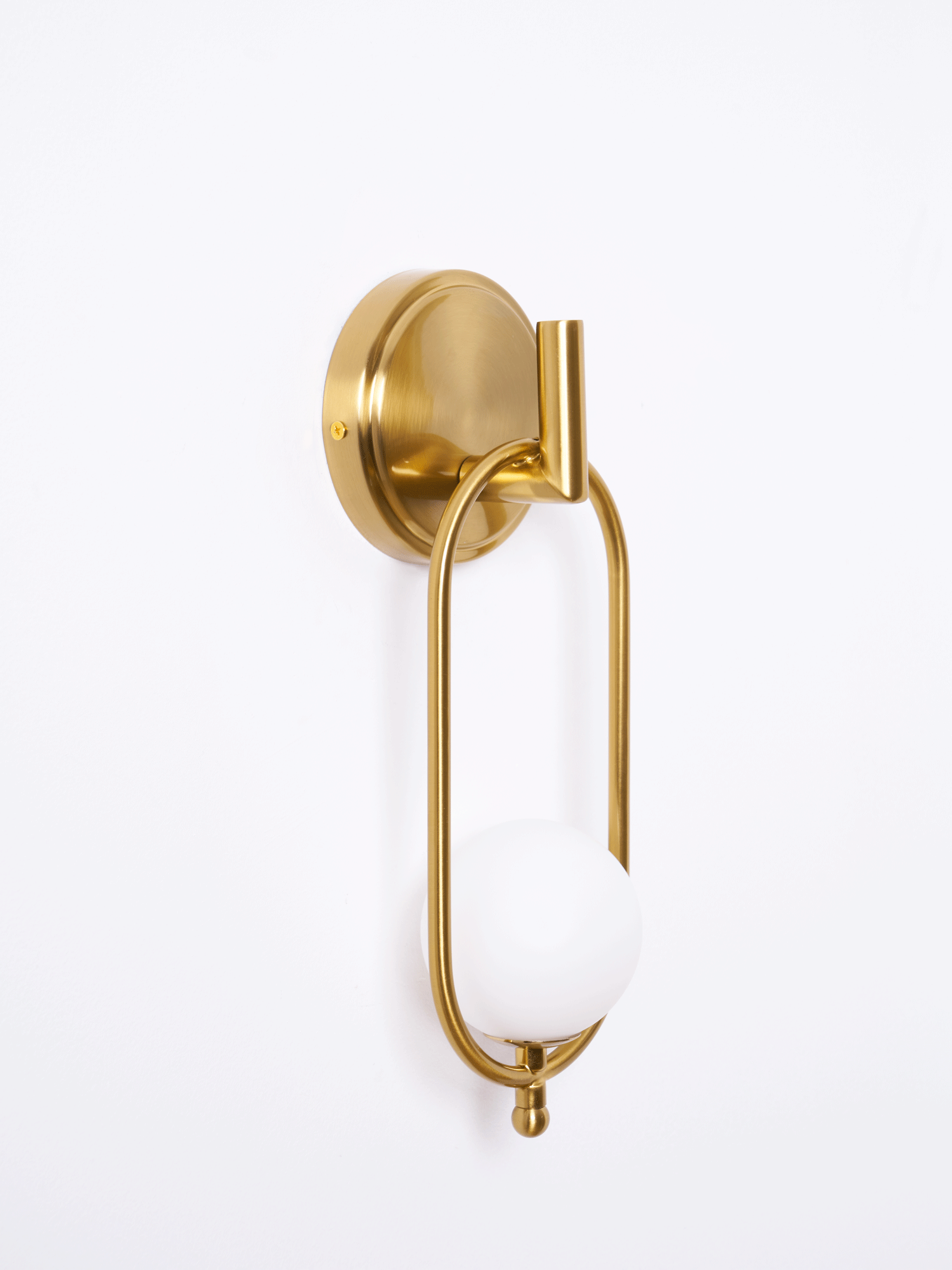 Cumirisra aplique de pared moderno minimalista de latón con pantalla de vidrio