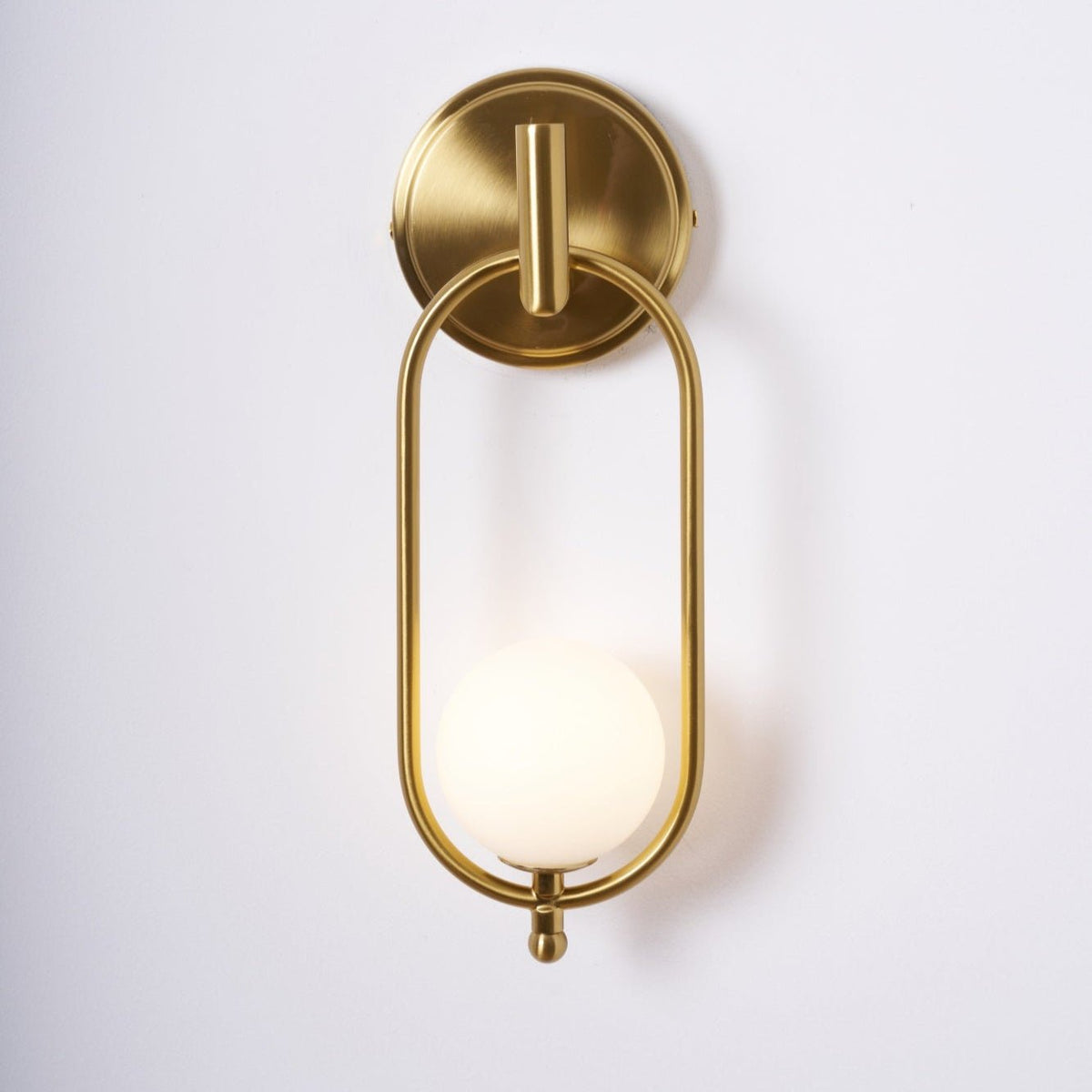 Cumirisra aplique de pared moderno minimalista de latón con pantalla de vidrio