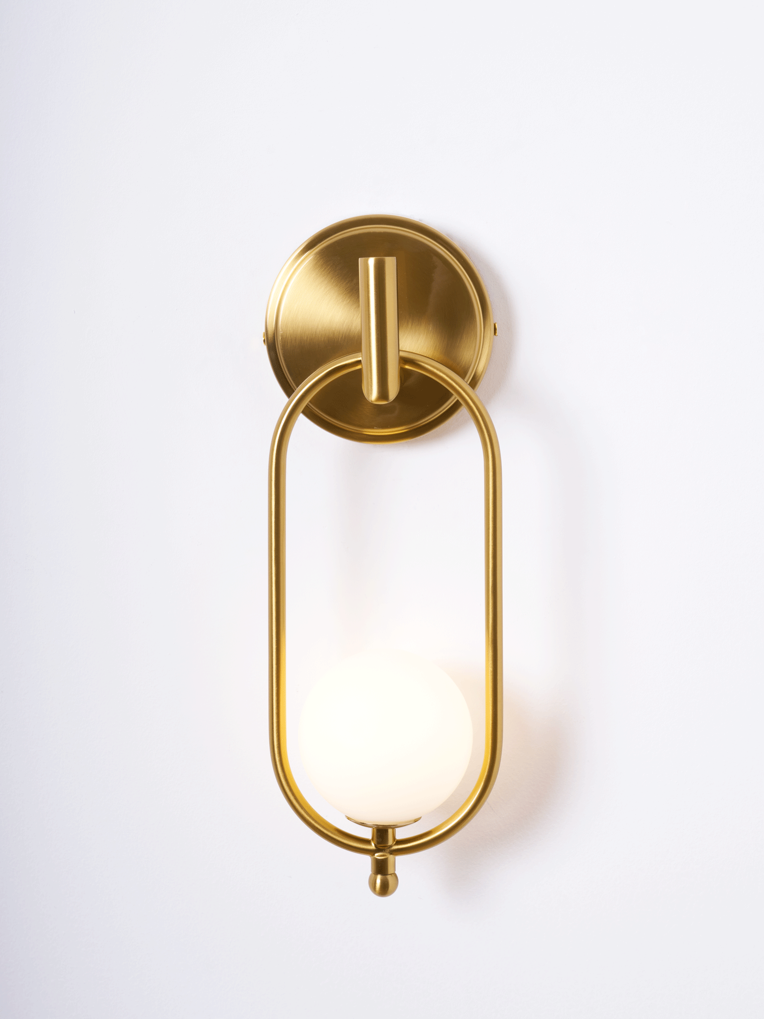 Cumirisra aplique de pared moderno minimalista de latón con pantalla de vidrio