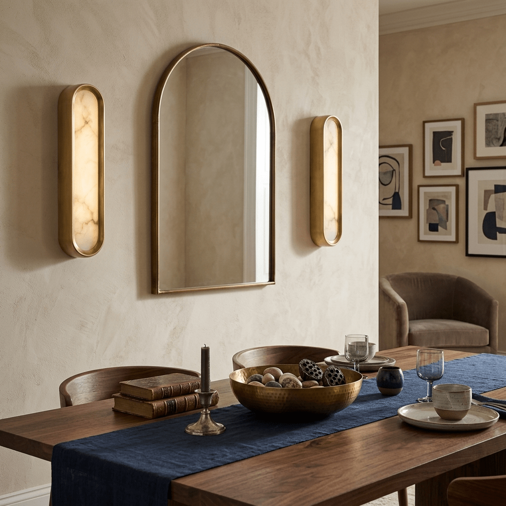 Evariste aplique de pared Aurelia Arco alabastro